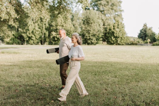 woman stretching before a walk
